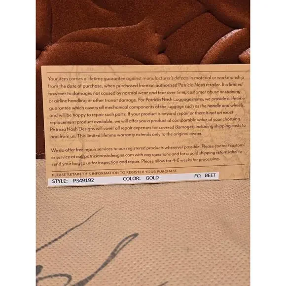 NEW Patricia Nash - Brown Leather Wristlet  Floral Detail - Picture 5 of 6